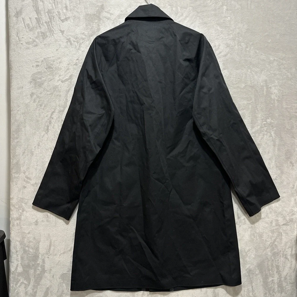 Uniqlo Blocktech Convertible Collar‎ Coat Mens M Black Single Breasted Oversized